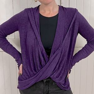 Zella wrap top with hood